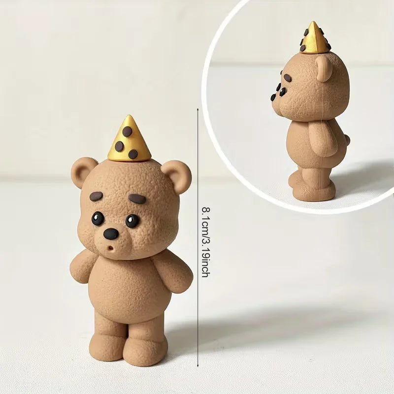 Teddy Bear Cake Topper – Kids Birthday & Baby Shower Decor Cake Topper Babs
