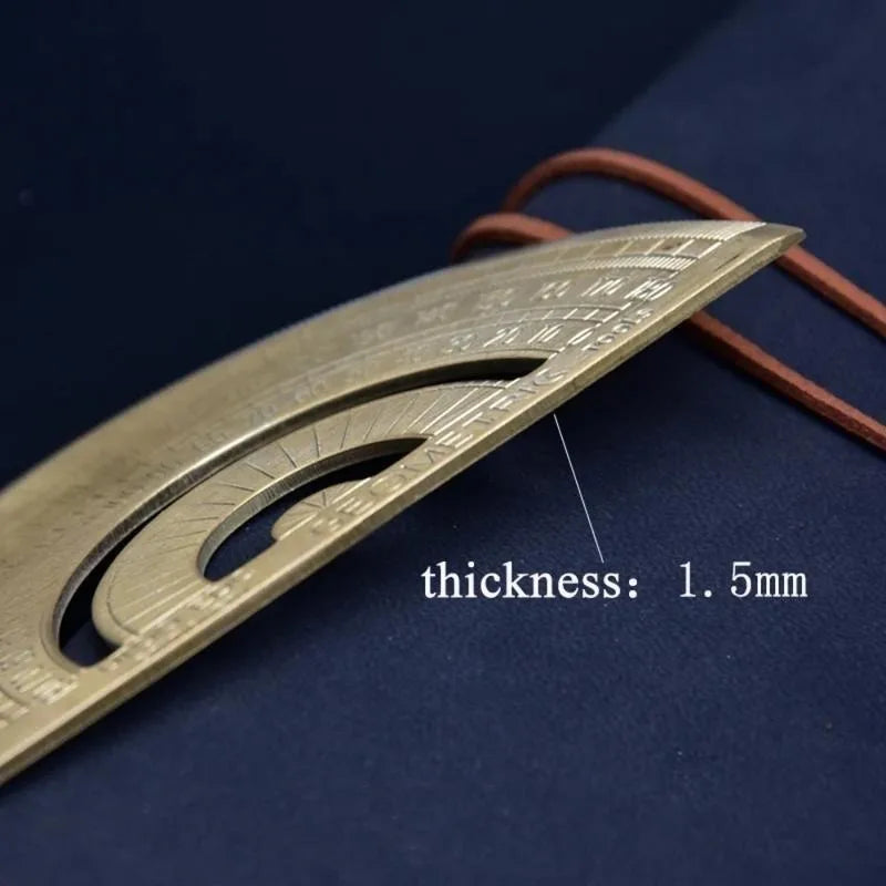 Metal Brass Protractor 0-180° | Math, Art & Design Tool Brass Protractor Babs