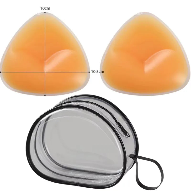 Silicone Bra Inserts Push Up Pads – Invisible Breast Enhancers Bra Inserts & Pads Babs Skin With Bag One Size