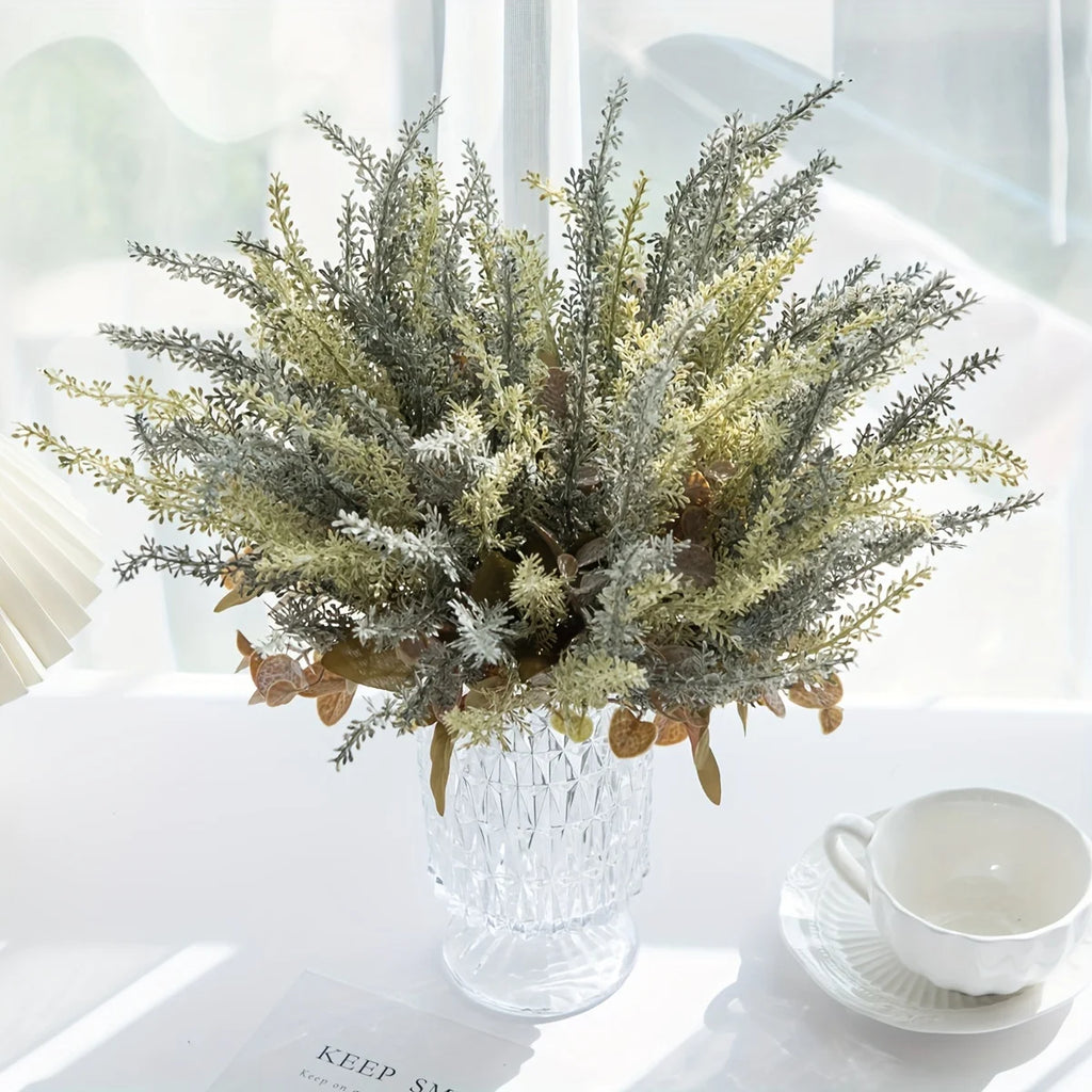 Artificial Lavender Wheat Fake Flower Bouquet – Home & Wedding Artificial Flower Bouquet Babs