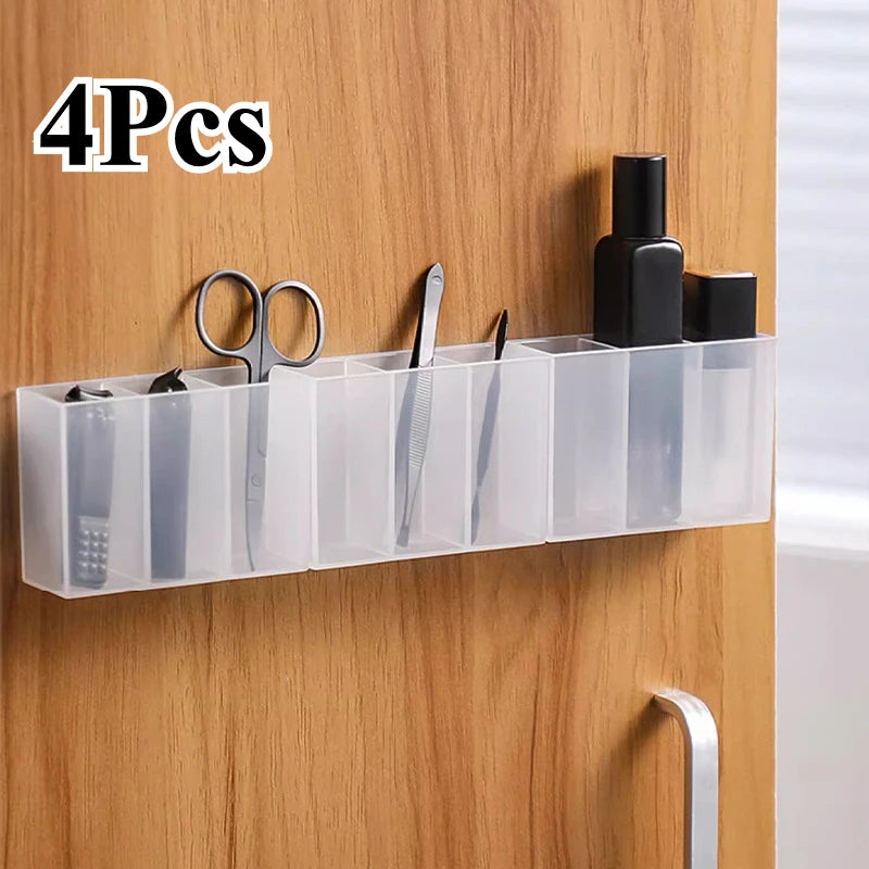 3-Grid Mini Plastic Desk Organizer – Makeup & Home Storage Desk Organizer Babs