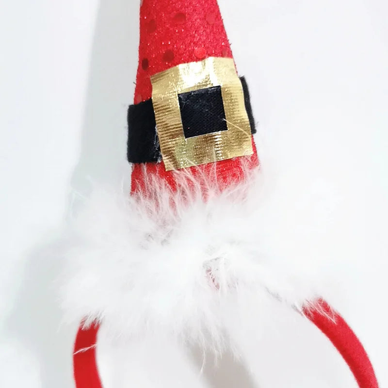 10pcs Feather Red Sequin Headbands – Party, Christmas & Cosplay Festive Headband Set Babs