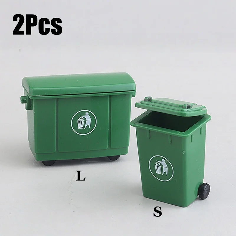 2Pcs Green Desktop Storage Bin & Desk Organizer Holder Desktop Storage Bin Babs 2Pcs
