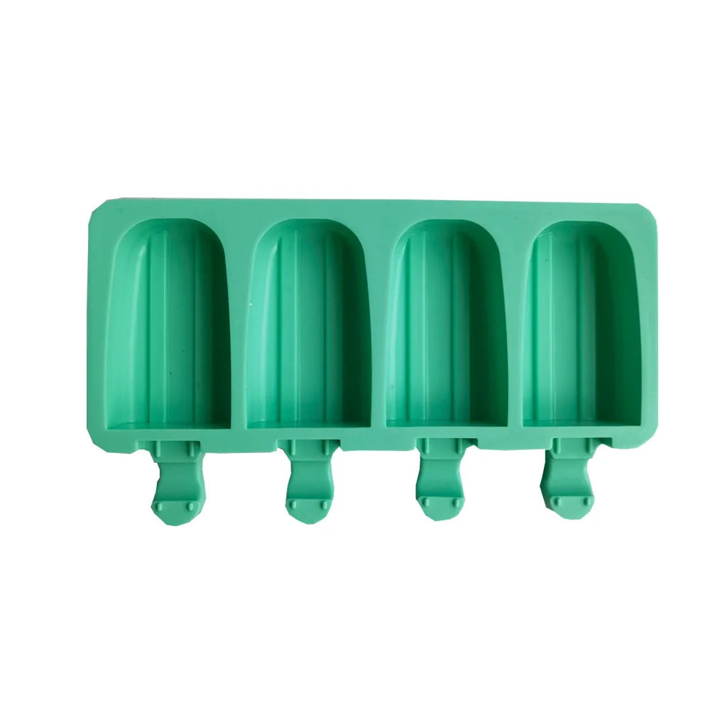 Classic Striped Silicone Popsicle Molds | Homemade Ice Cream Popsicle Mold Babs green