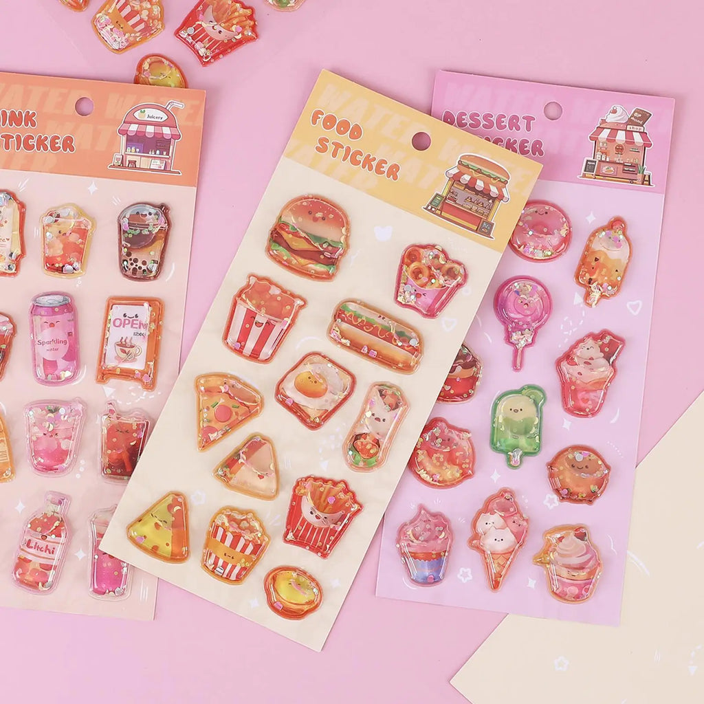 3D Embossed Cartoon Stickers for Kids, Teens & Laptops Decorative Stickers Babs