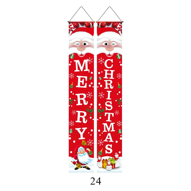 Christmas Banners Pair – 180cm Holiday Home & Garden Decor Holiday Banner Decor Babs 20
