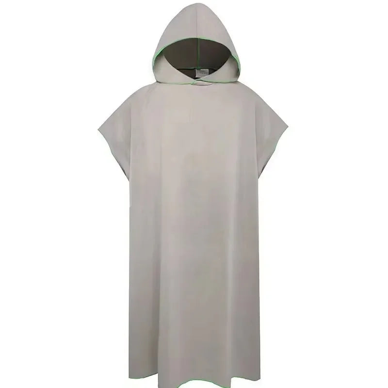 Surf Poncho Hooded Changing Robe | Quick-Dry Microfiber Towel Surf Changing Robe Babs Grey