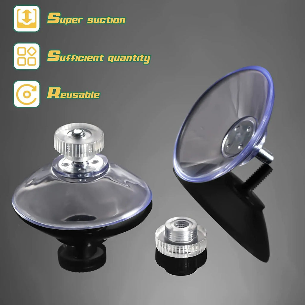 5pcs Suction Cups with Screw Nut – 25 to 53mm PVC Holders Suction Cup Holders Babs