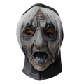 Latex Halloween Witch Mask – Full Face Grimace Cosplay Prop Halloween Costume Mask Babs Beige