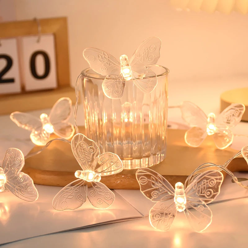 1.5M 10-LED Butterfly Fairy String Lights – Party & Home Decor Fairy String Lights Babs