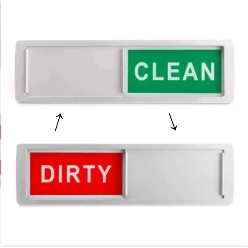 Dishwasher Clean Dirty Magnet Sign | Kitchen Fridge Organizer Fridge Magnet Sign Babs WHITE