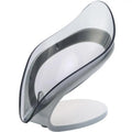 Leaf Shape Soap Dish with Drainage | Bathroom Soap Holder Tray Soap Dish Holder Babs Gray