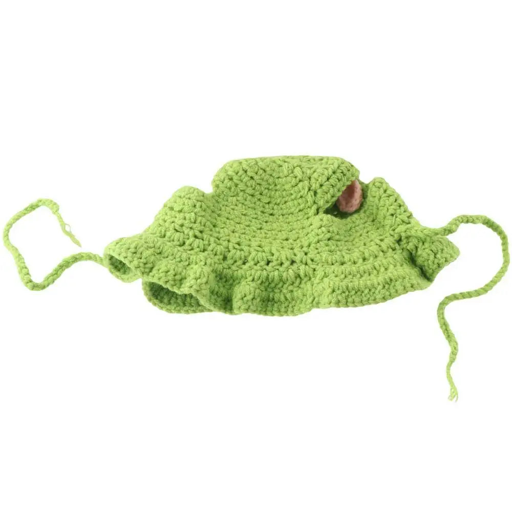 Crochet Frog Hat for Cats & Dogs – Cute Pet Party Photo Prop Pet Costume Hat Babs