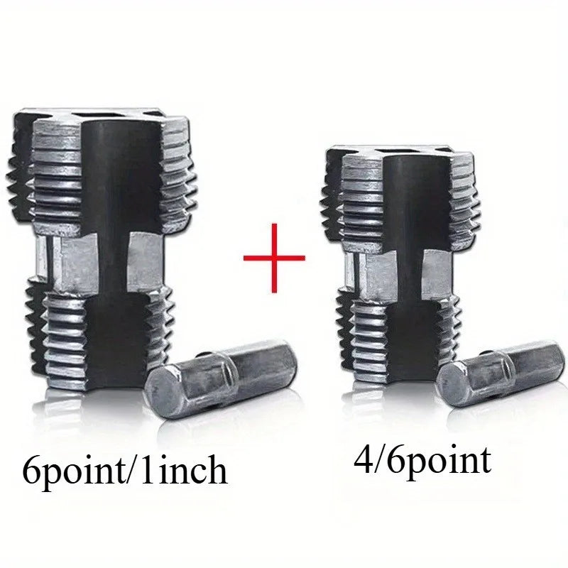 2Pcs Pipe Hole Opener 4/6 Point 1" Hex Shank Drill Bit Set Pipe Hole Opener Bit Babs 2PCS