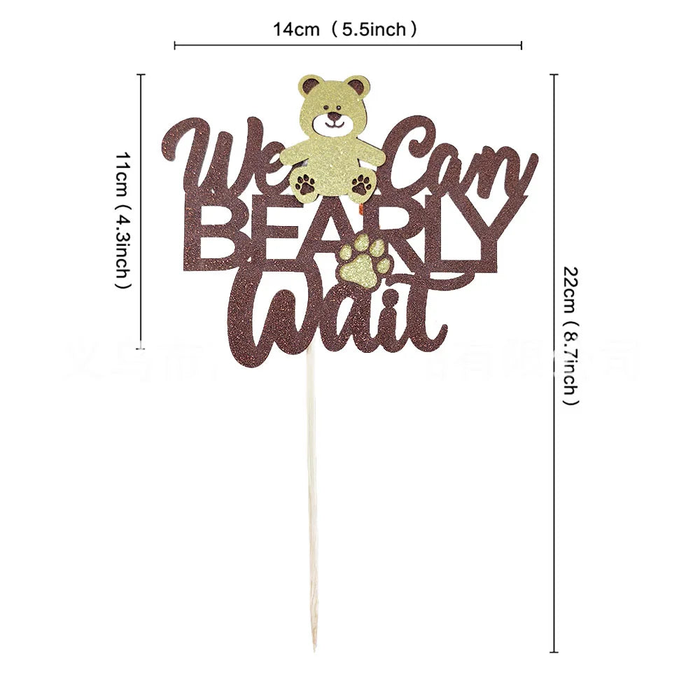 Teddy Bear Party Supplies – Plates, Napkins, Balloon & Decor Party Supplies Set Babs army green