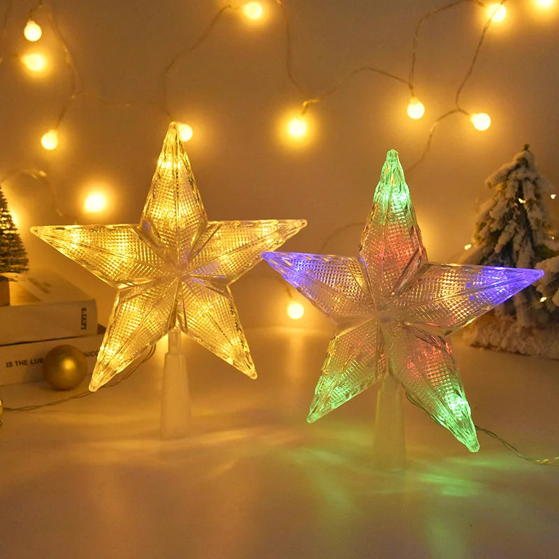 Christmas Tree Top Star LED Light Topper – Xmas Ornament Christmas Tree Topper Babs