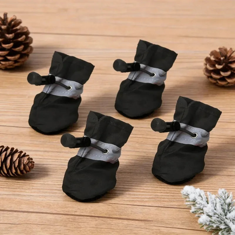 4pcs Water-Resistant Dog Rain Boots for Small Dogs | Paw Protection Dog Rain Boots Babs