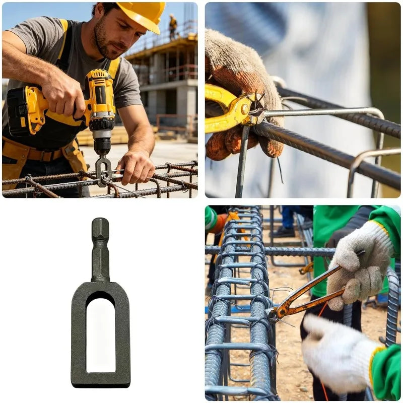 Wire Twister Drill Attachment – Steel Bar Knotting Tool Wire Twister Tool Babs