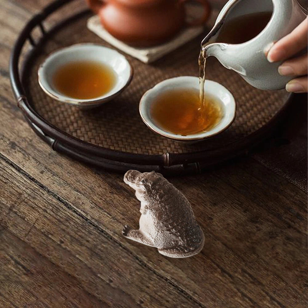 Handmade Crocodile Tea Pet Resin Ornament | Tea Table Gift Tea Pet Figurine Babs