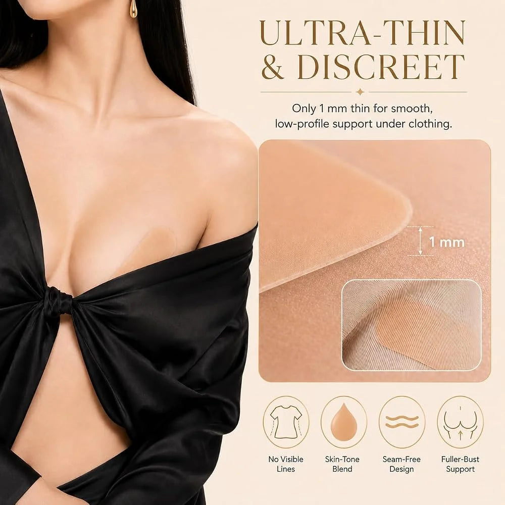 3-Pack Silicone Breast Lift Tape & Reusable Nipple Covers Breast Lift Tape Babs