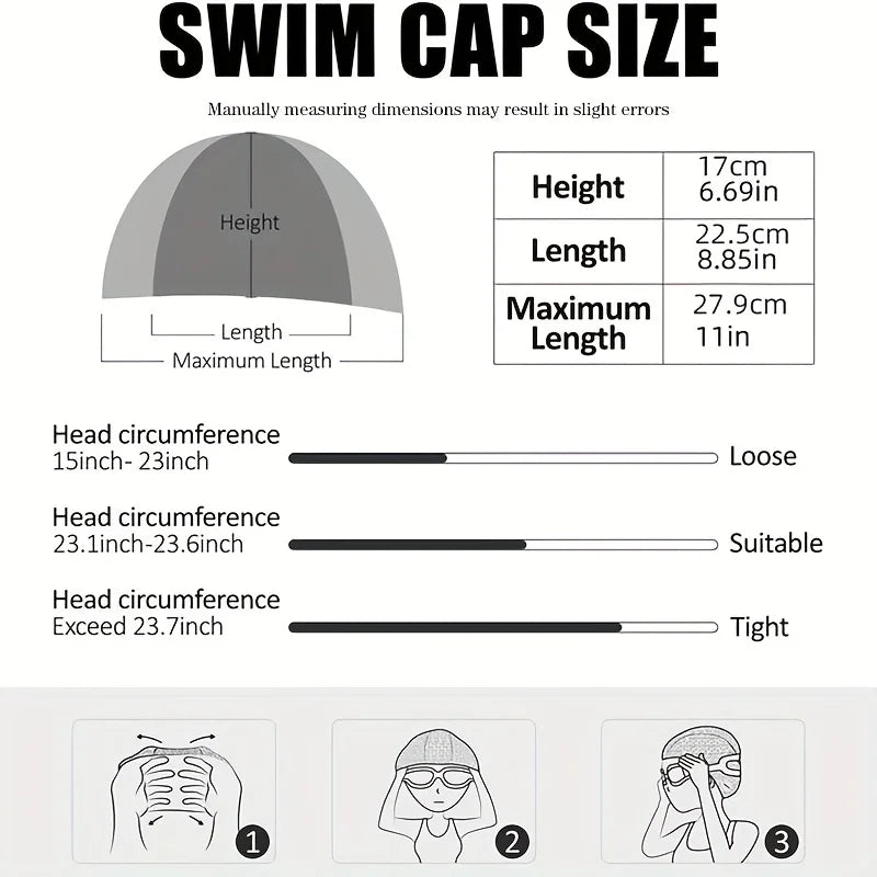 Unisex Silicone Swim Cap – Waterproof, Non-Slip, High Elasticity Silicone Swim Cap Babs