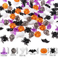 Halloween Mini Acrylic Ornaments Skull Witch Hat Pumpkin 50/100 Pcs Halloween Scatter Ornaments Babs Random Mix 100pcs