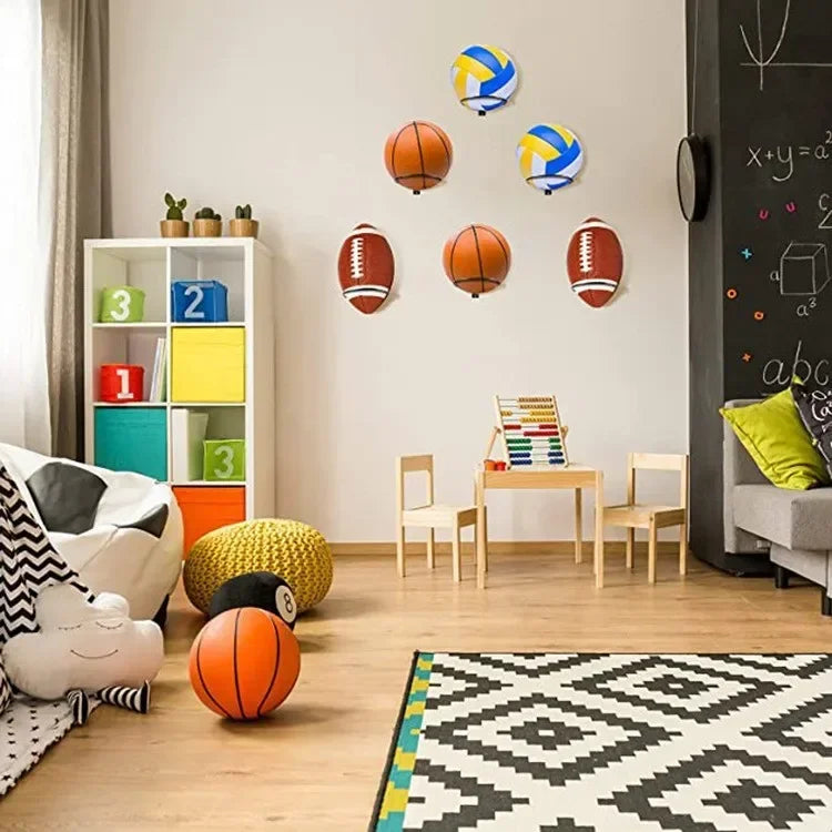 Wall Mounted Sports Ball Storage Rack – Iron Frame Holder Ball Storage Rack Babs