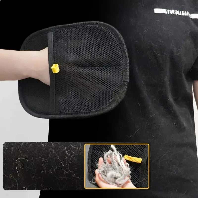 Reusable Double-Sided Pet Hair Remover Glove | Fur & Lint Mitt Pet Grooming Glove Babs