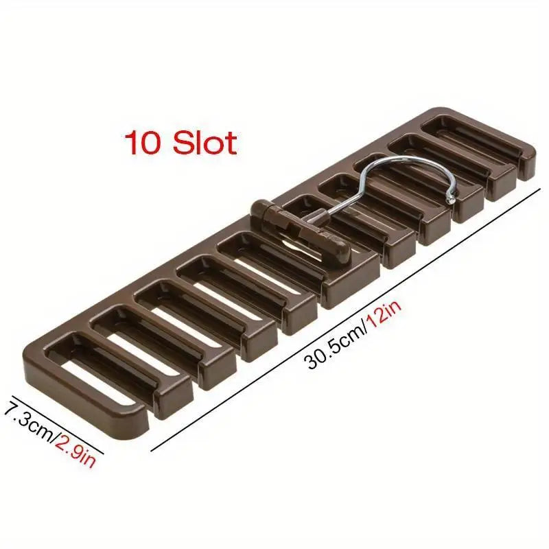 Rotating 10-Slot Belt & Tie Hanger Closet Organizer Rack Closet Organizer Rack Babs