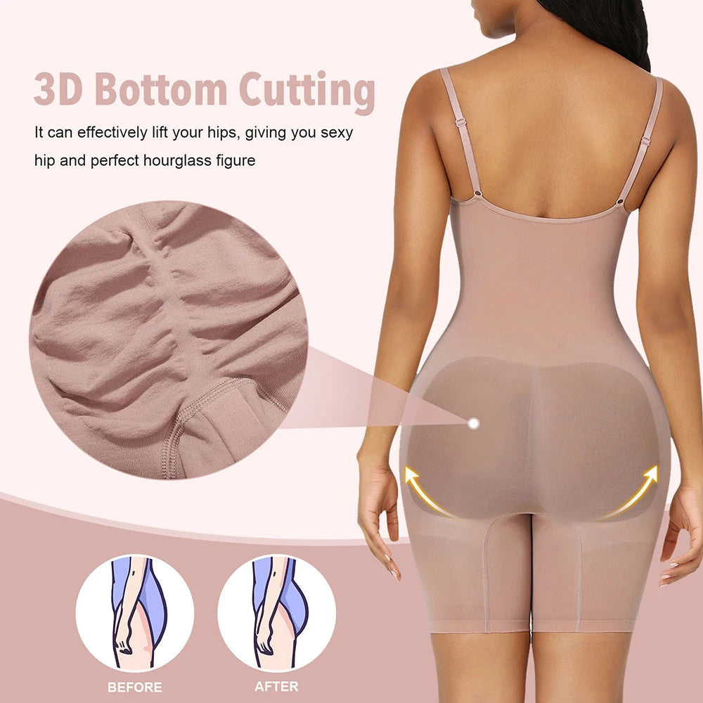 Women's Seamless Full Body Shaper Bodysuit – Tummy Control Shapewear Bodysuit Babs