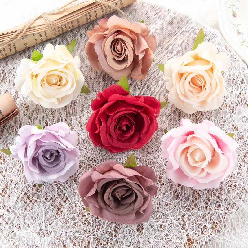 Silk Artificial Rose Heads 20/40 Pcs – Wedding & Home Décor Artificial Flower Heads Babs