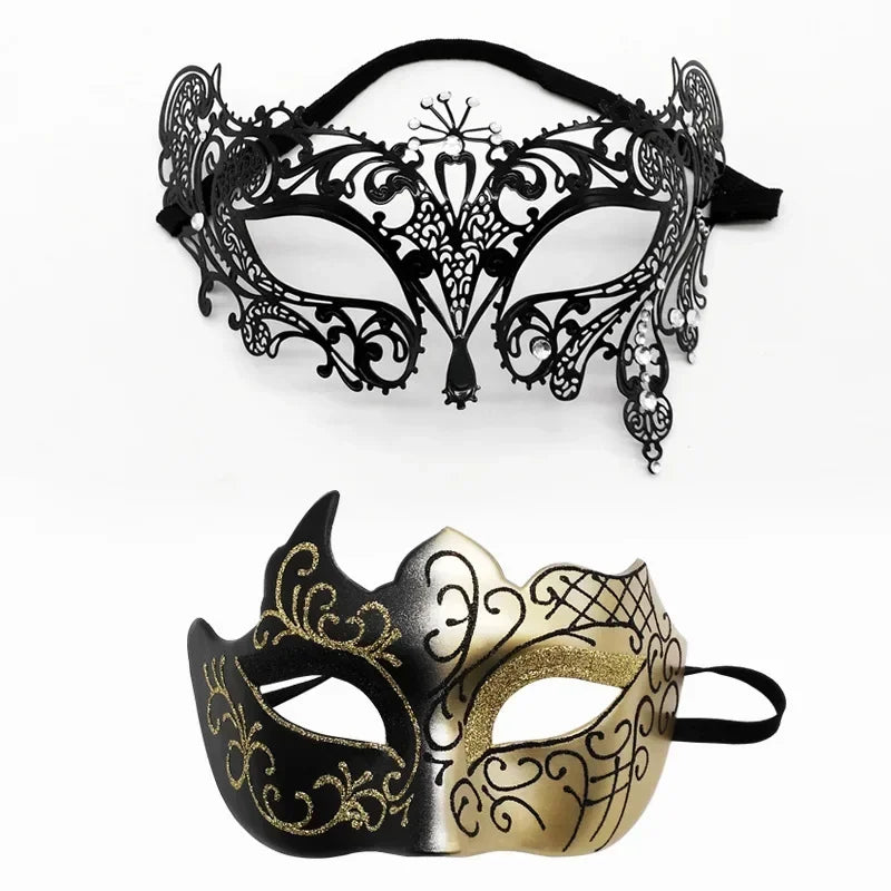 Couple Masquerade Masks Set – Halloween Carnival Cosplay Party Masquerade Mask Set Babs 5a