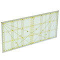 15x30cm Acrylic Quilters Ruler – Double Color Grid & Angle Lines Quilting Ruler Babs yellow