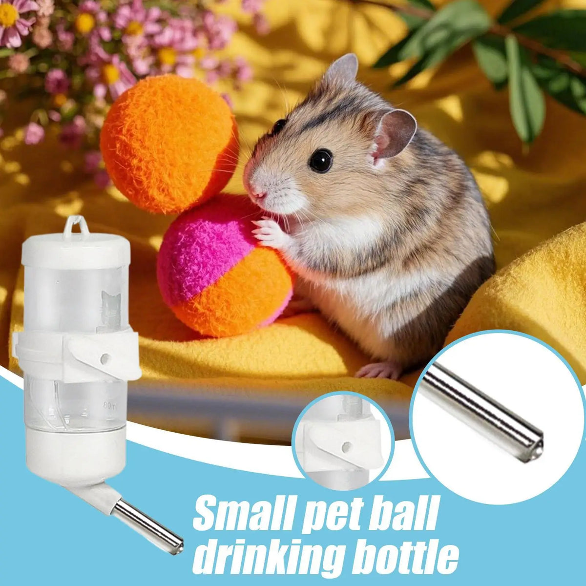 No-Drip Hamster Water Bottle | Small Animal Water Dispenser Small Animal Water Bottle Babs