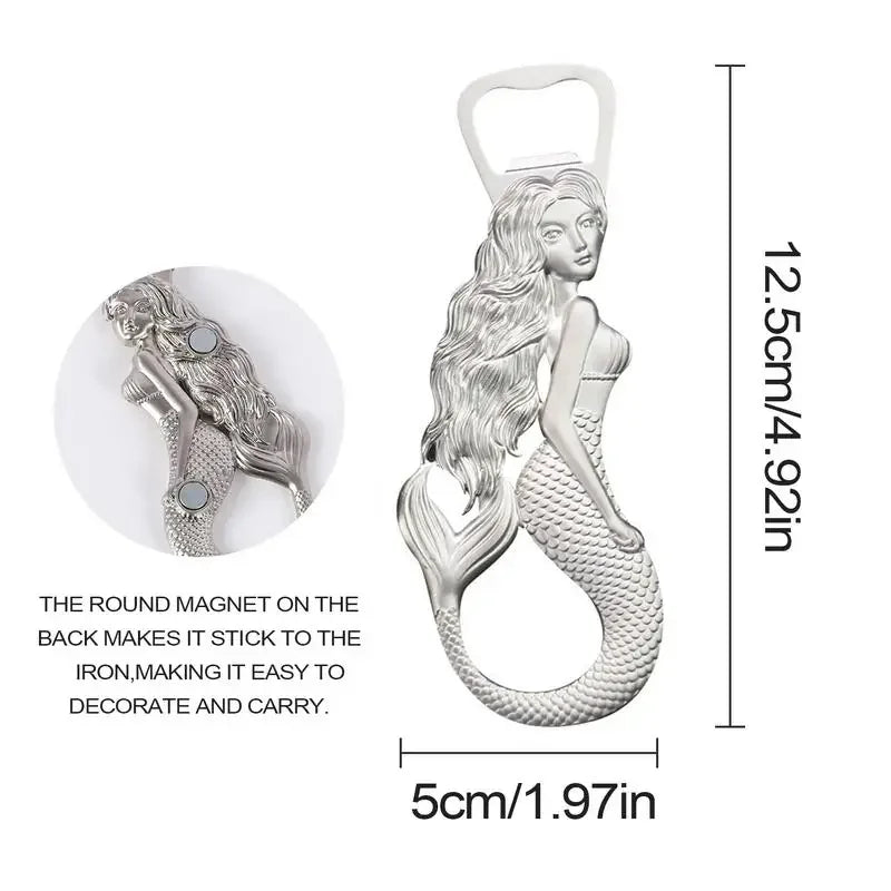 Mermaid Magnetic Bottle Opener – Zinc Alloy Fridge Beer Opener Bottle Opener Babs A