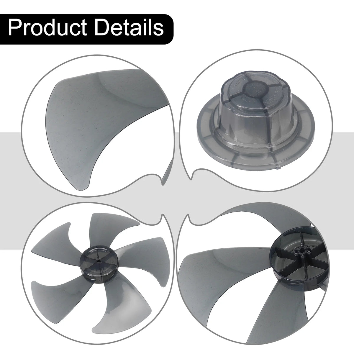 14-Inch 5-Leaf Replacement Fan Blade with Nut Cover | LEENKEA Fan Blade Replacement Babs