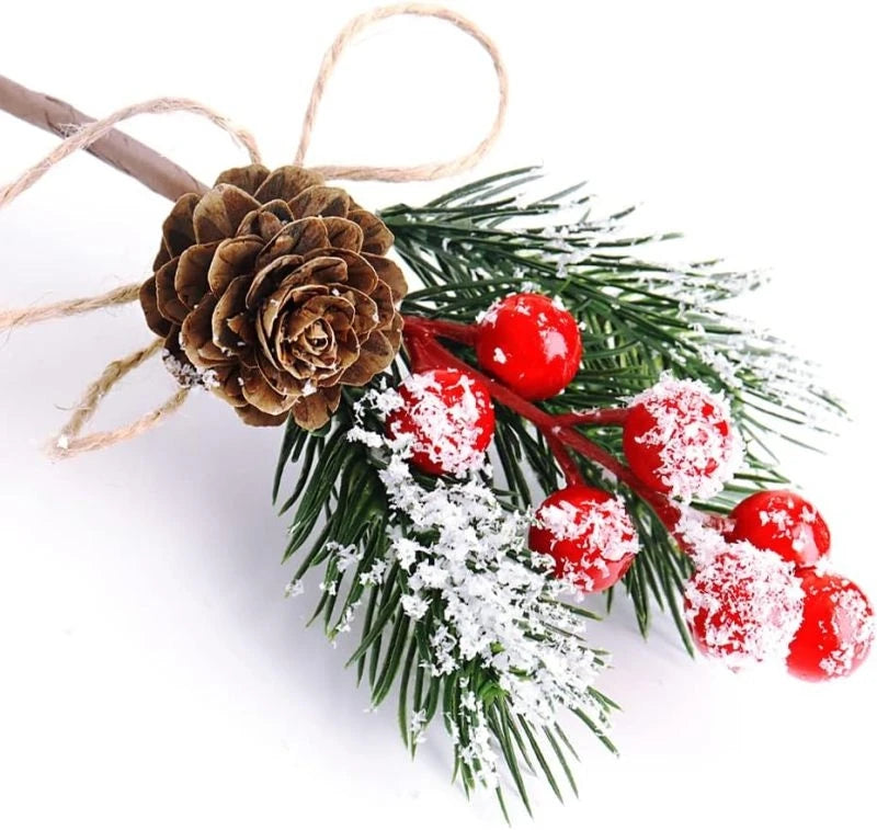 Artificial Red Berry Branch Picks – Christmas & Home Décor Artificial Berry Branches Babs Burgundy 5 pcs