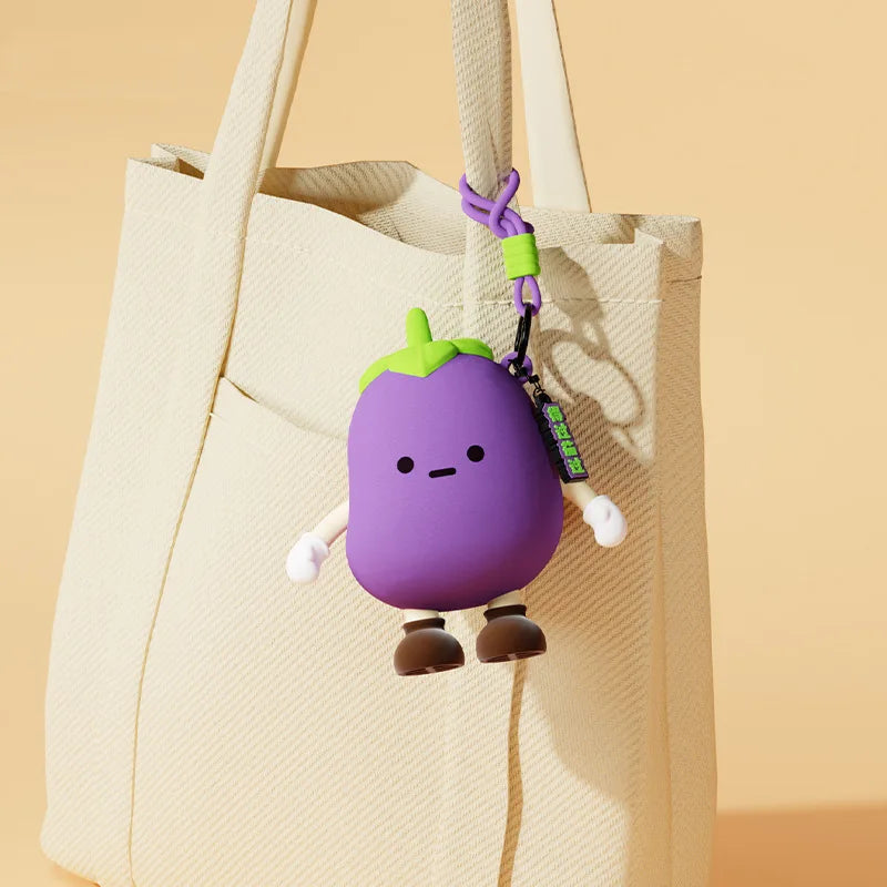 Cute Silicone Mini Purse Keychain – Vegetable Charm for Girls Keychain Purse Charm Babs