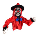 Creepy Clown Ghost Lawn Stake | Glowing Eyes Halloween Decor Halloween Lawn Stake Babs Red