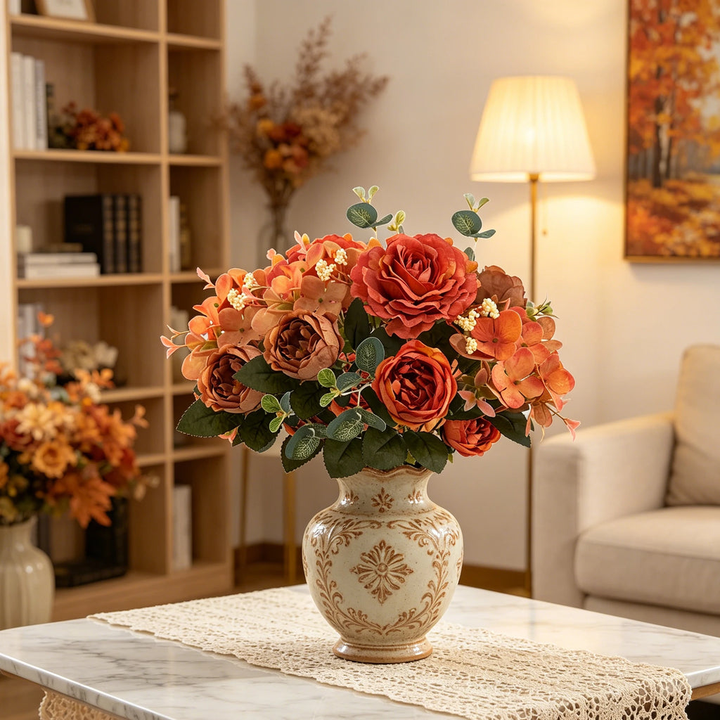 Artificial Silk Rose & Peony Bouquet | Home & Wedding Decor Artificial Flower Bouquet Babs