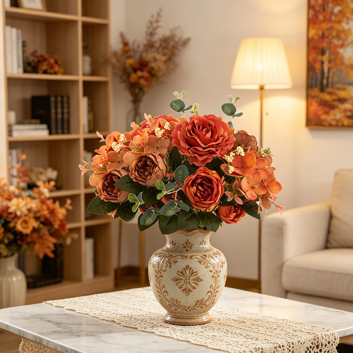 Artificial Silk Rose & Peony Bouquet | Home & Wedding Decor Artificial Flower Bouquet Babs