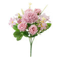 Silk Rose Artificial Flower Bouquet for Wedding & Home Decor Artificial Flower Bouquet Babs Pink 3 pcs