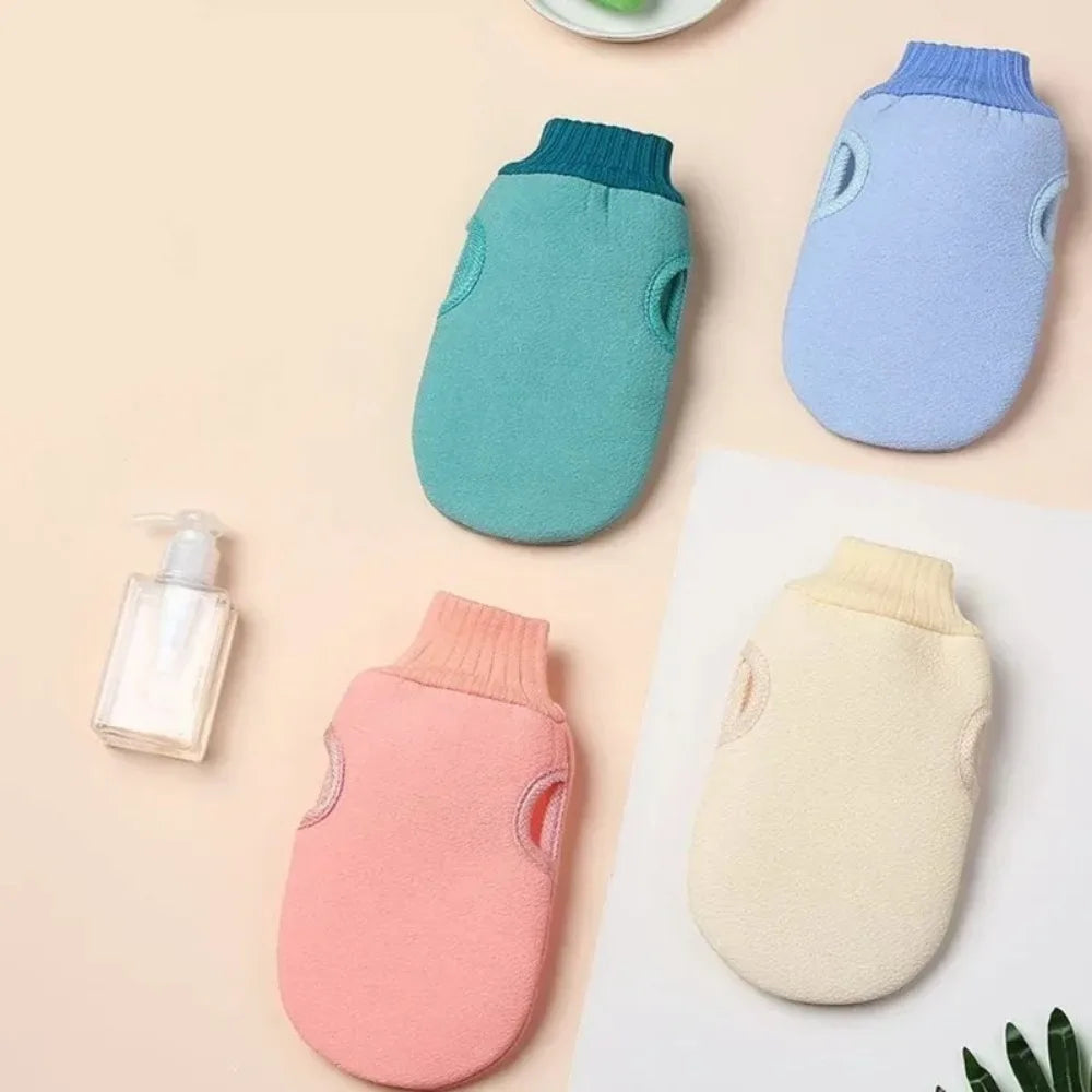 Exfoliating Bath Scrub Mitt – 2-Layer Loofah Body Glove Exfoliating Bath Mitt Babs