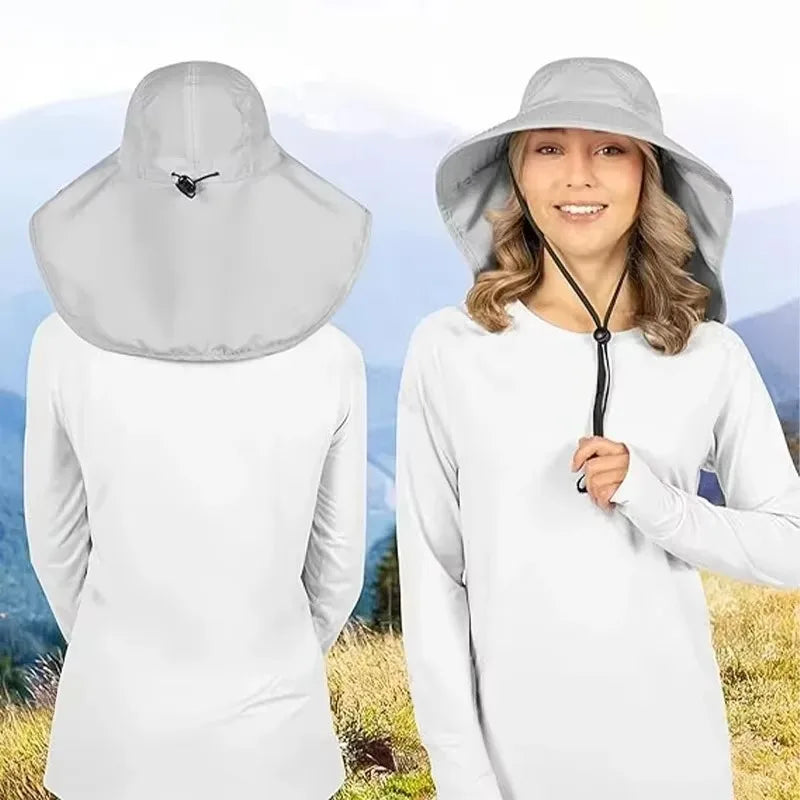 Waterproof Wide Brim Fisherman Sun Hat – UV Outdoor Protection Wide Brim Sun Hat Babs