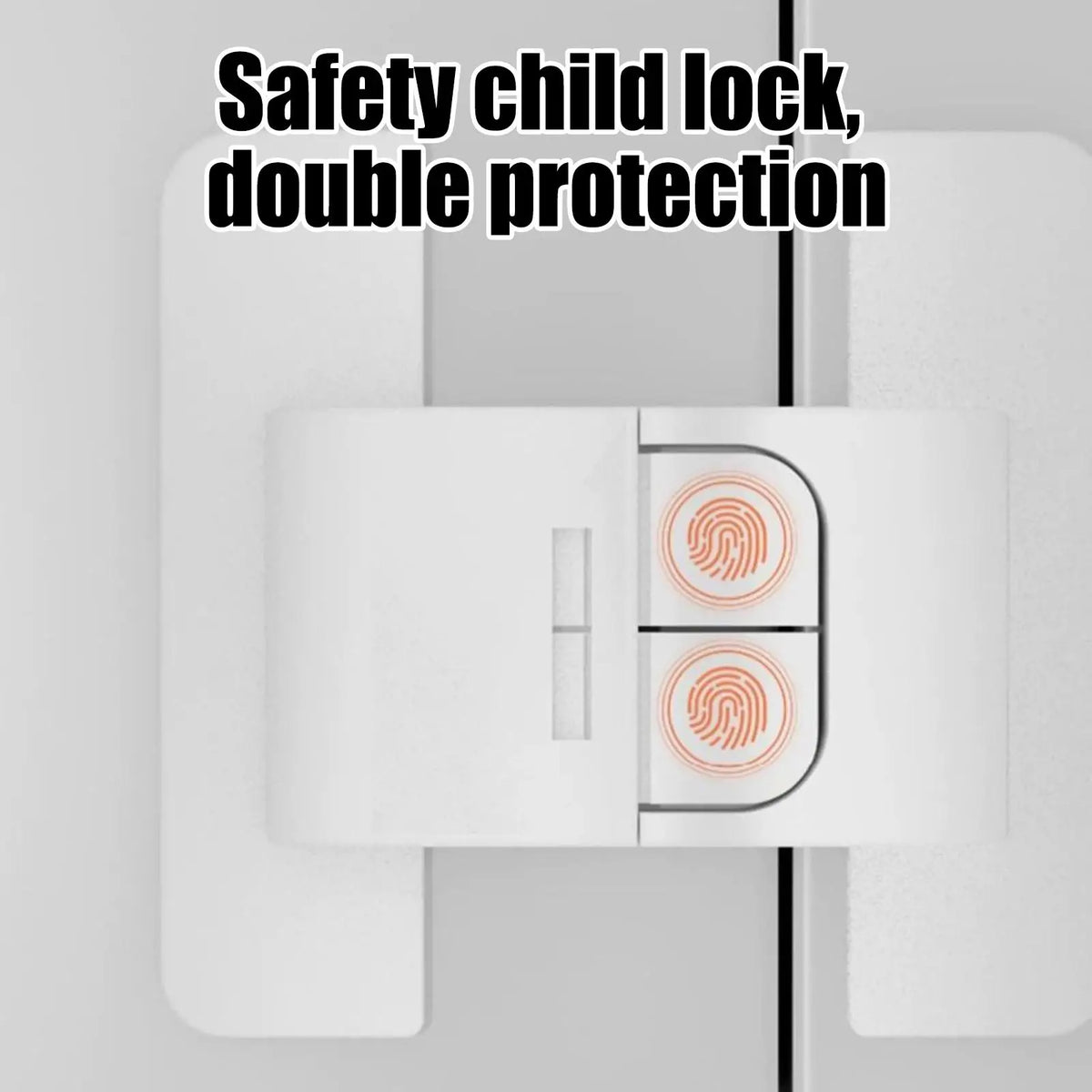 2-Pack Fridge Door Lock Self-Adhesive Child Safety Buckle Fridge Safety Lock Babs