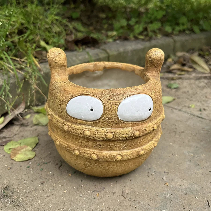 Funny Expression Flower Pot – Novelty Garden Statue Decor Novelty Flower Pot Babs