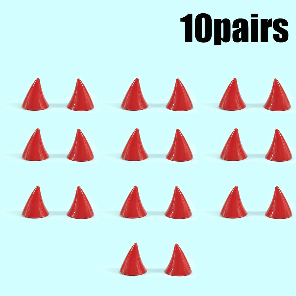 Devil Horn Helmet Decoration Suction Cup – Unisex 1-20 Pairs Helmet Decoration Babs Red-10pairs