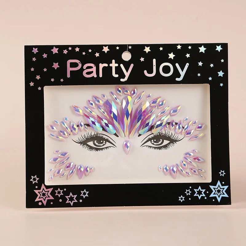 20-Pack Crystal Face & Body Gem Stickers – Rhinestone DIY Decor Face & Body Gems Babs 2