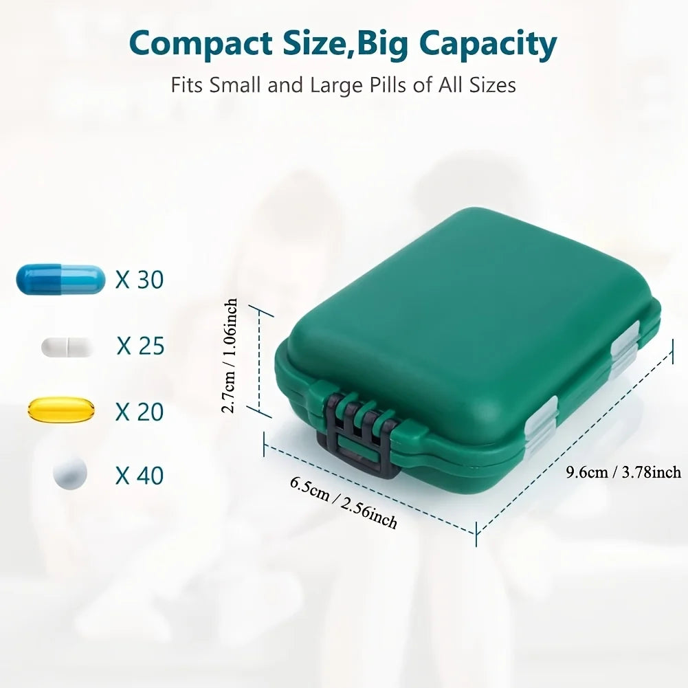 10-Compartment Pill Box – Moisture-Proof Travel Organizer Pill Organizer Babs