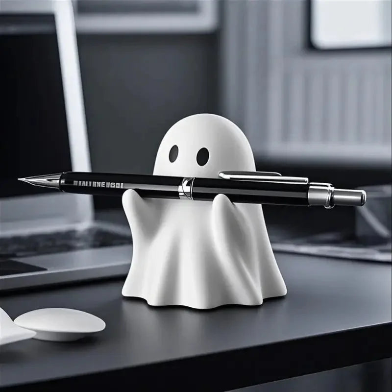 Cute Resin Pen Holder – Smiling Face Desktop Organizer Desktop Pen Holder Babs
